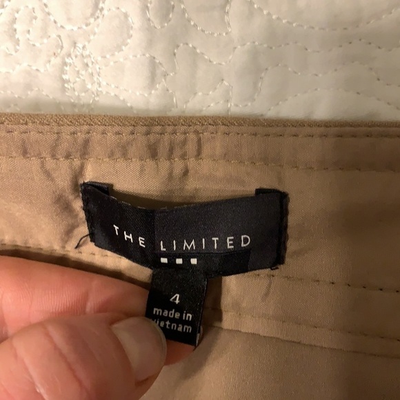 NWOT The Limited tan skirt buttons high waist classic vintage inspired sz 4 midi - Picture 3 of 11